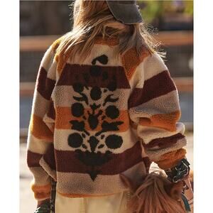 Free People Movement "Hit The‎ Slopes" Printed Fleece Jacket Large